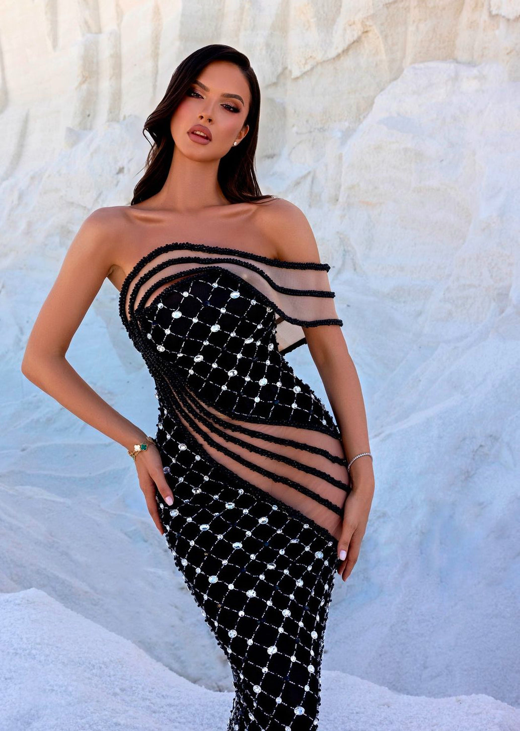 CRYSTAL NOIR GOWN