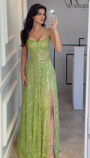 Lime Luster Gown
